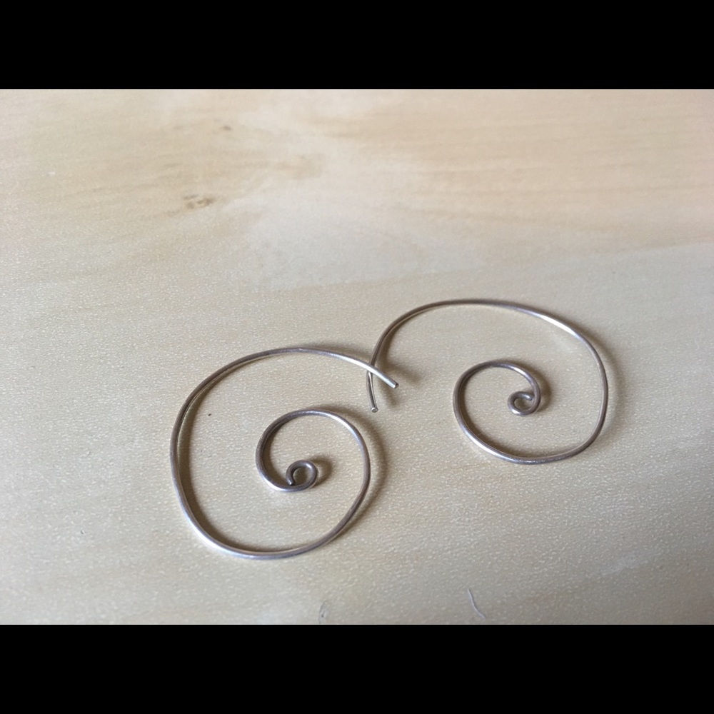Sterling silver spiral earrings!